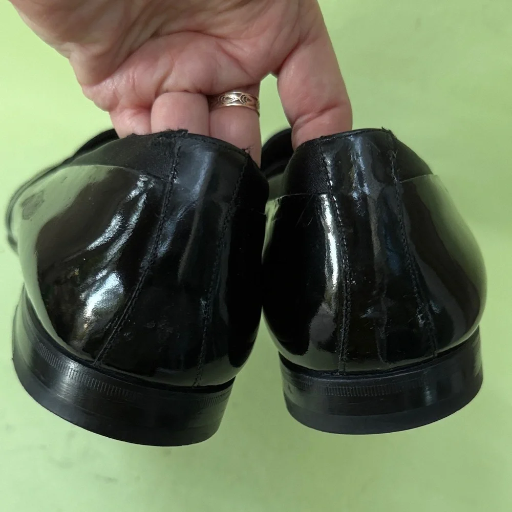 Mezlan Patent Leather/Satin Black Men's Loafers